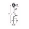 Ściągacz widełki przegubowe/ końcówka do zawalcowania 4 mm/ M6 Marinetech